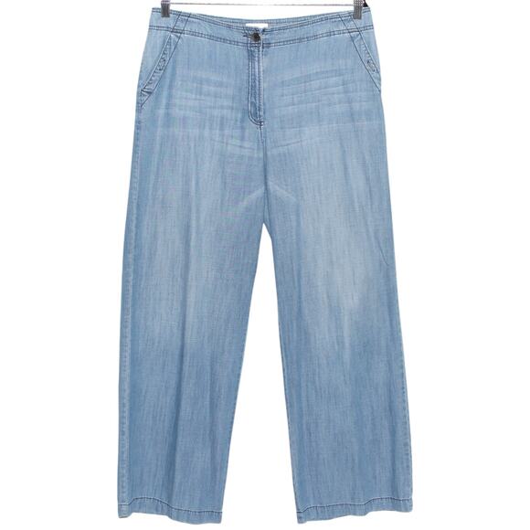 Chico's Light Jean Pant Wide Leg Chico's Size 1 US Size 8 - Picture 2 of 6